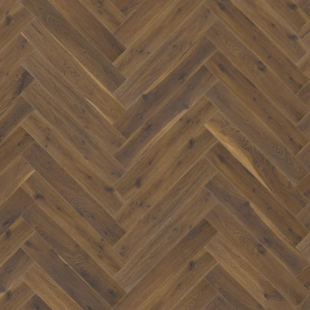 Fusion Herringbone 12mm - Coffee Oak