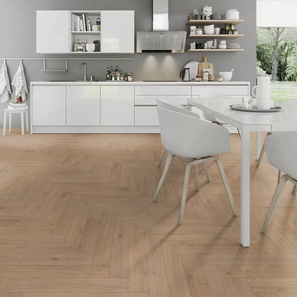 Fusion Herringbone 12mm - Oregon Oak
