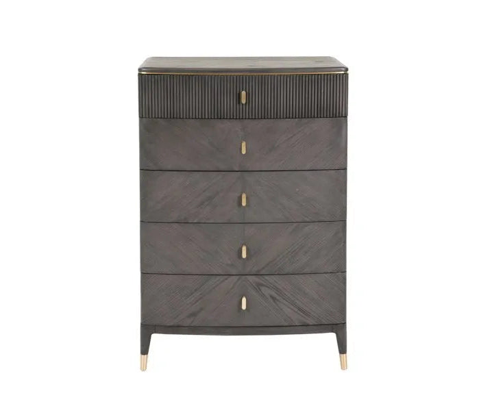 Diletta 5 Drawer Chest – Ebony