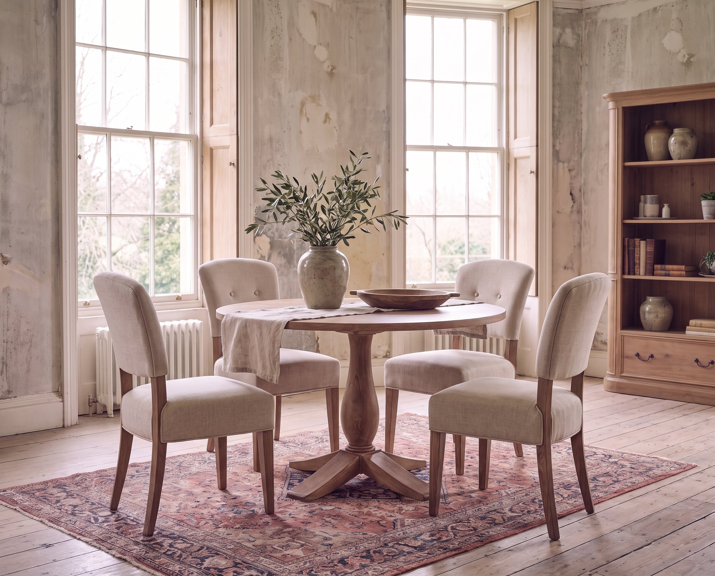 Antibes 125cm Round Oak Dining Table