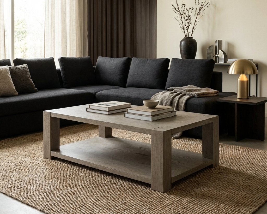 Tiffany Large Coffee Table - Weathered Oak
