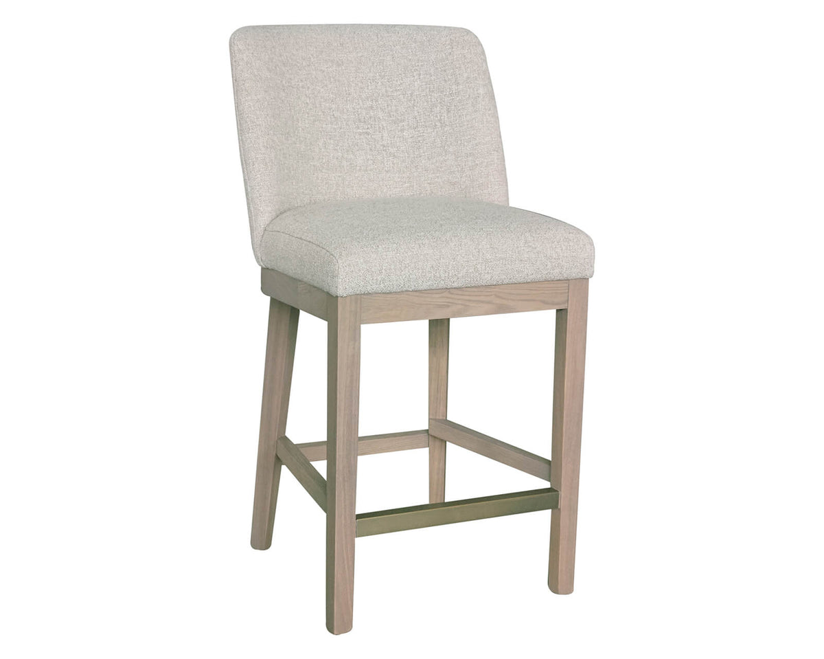 Front view of Denby Counter Stool in oatmeal – The Urban Company