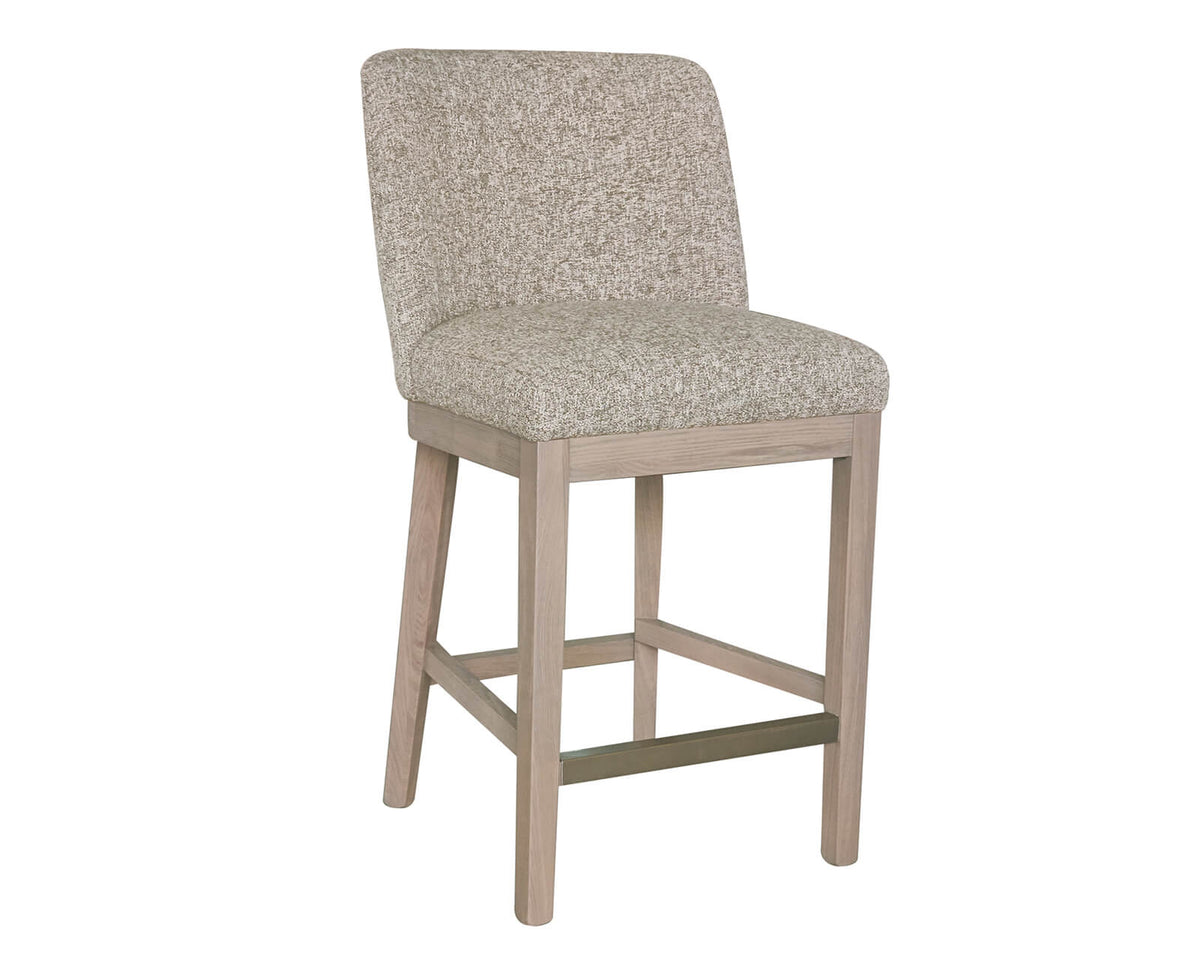 Denby Counter Stool in truffle with light oak-toned frame – The Urban Company
