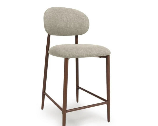 Front view of Etta Alabaster upholstered counter chair