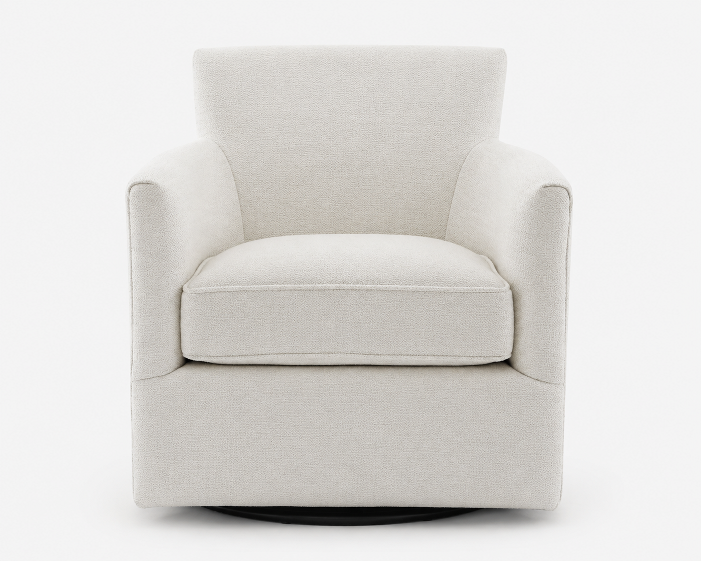 Hale Off-White Swivel Chair by KŌSH – front view