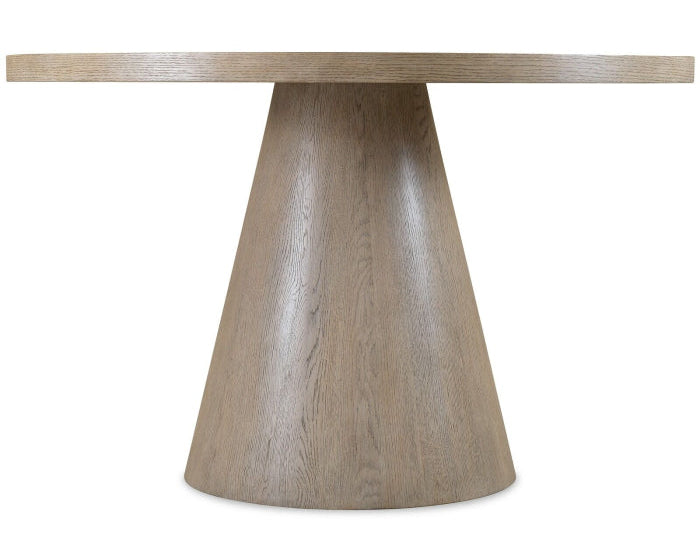 Harmony Round Dining Table by Hooker Furniture with round oak top and pedestal base
