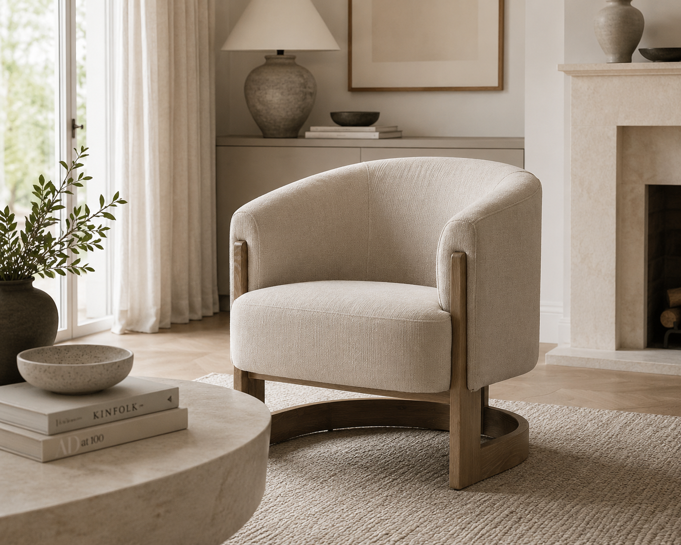 Lennox Accent Chair - Natural Linen