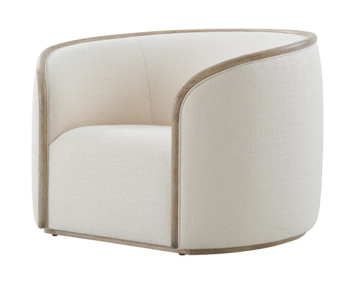 Theodore Alexander Repose Club Chair in Grey Oak – angled view