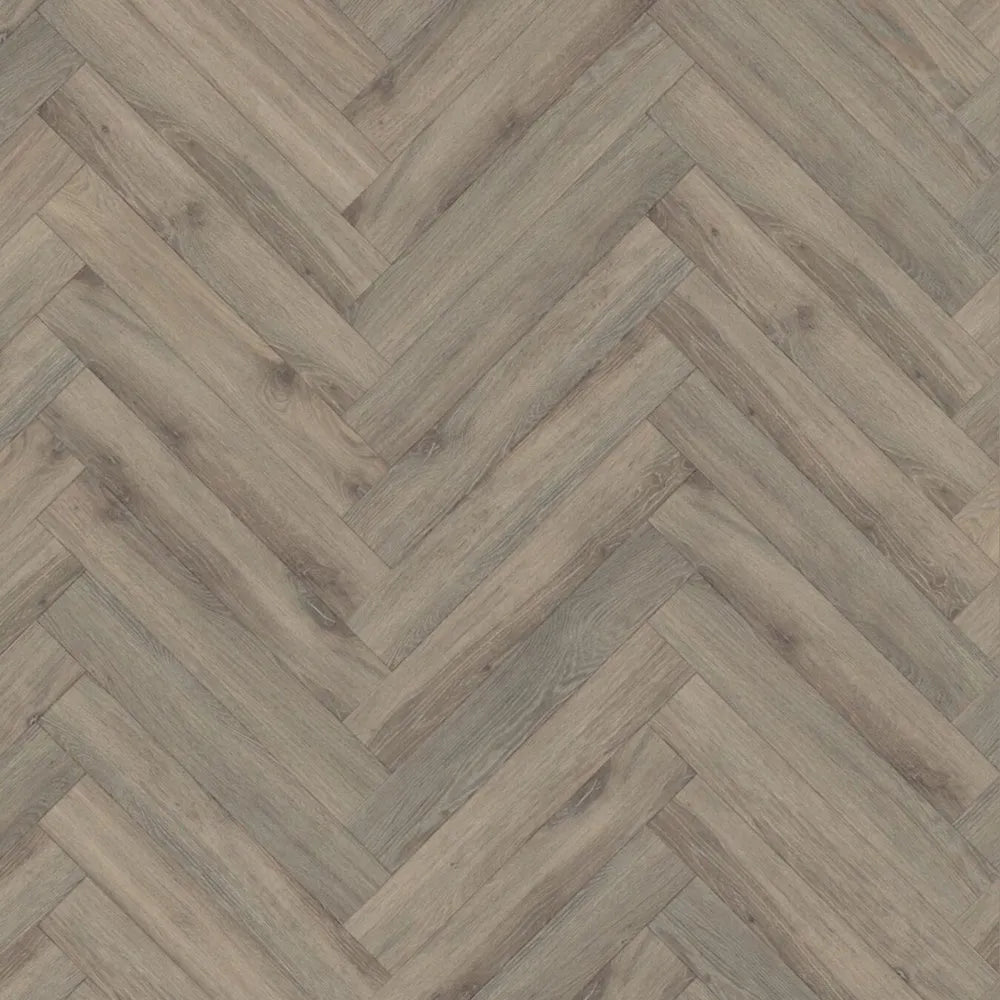 Fusion Herringbone 12mm - Volcanic Oak