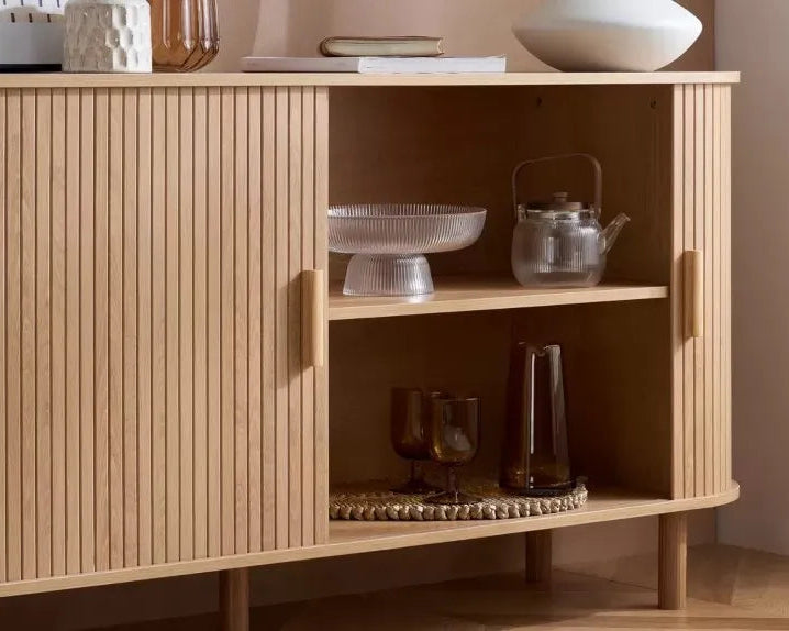 Axel Fluted 2 Door Sideboard - Oak