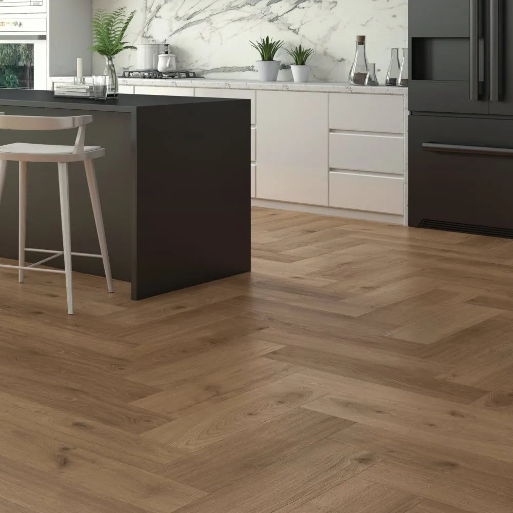 Manor Herringbone 8mm - Oak Light Brown
