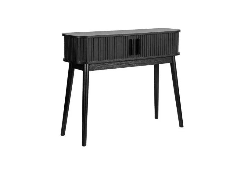 Axel Fluted Charcoal Oak Console Table