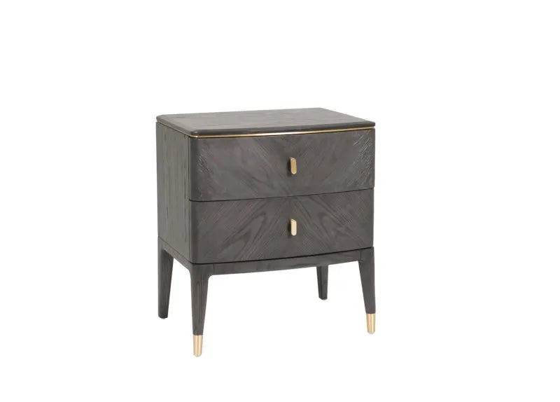 Diletta 2 Drawer Bedside Table – Ebony