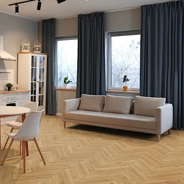 Fusion Herringbone 12mm  - Oak Robust Natural