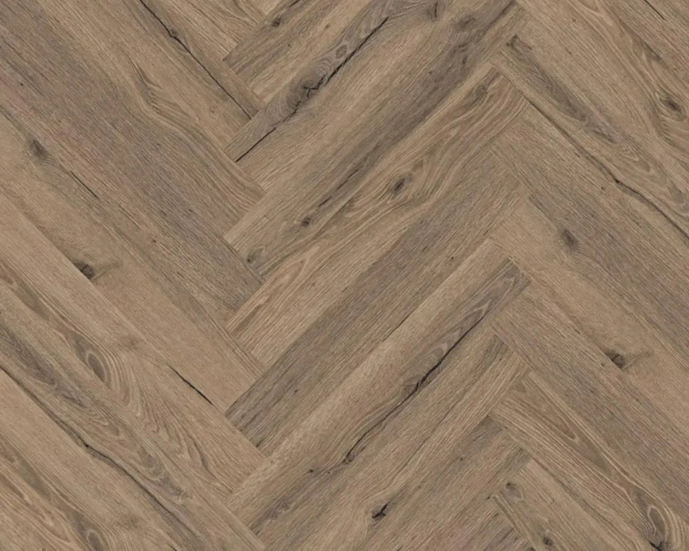 Mocha Oak Herringbone SPC Flooring