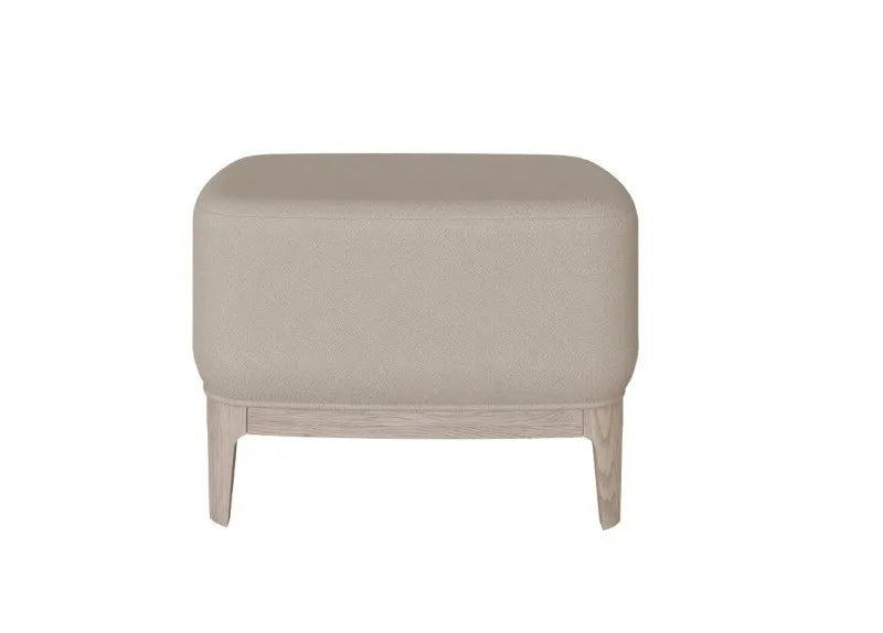 Beige ottoman on a white background