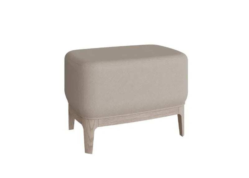 Beige ottoman on a white background