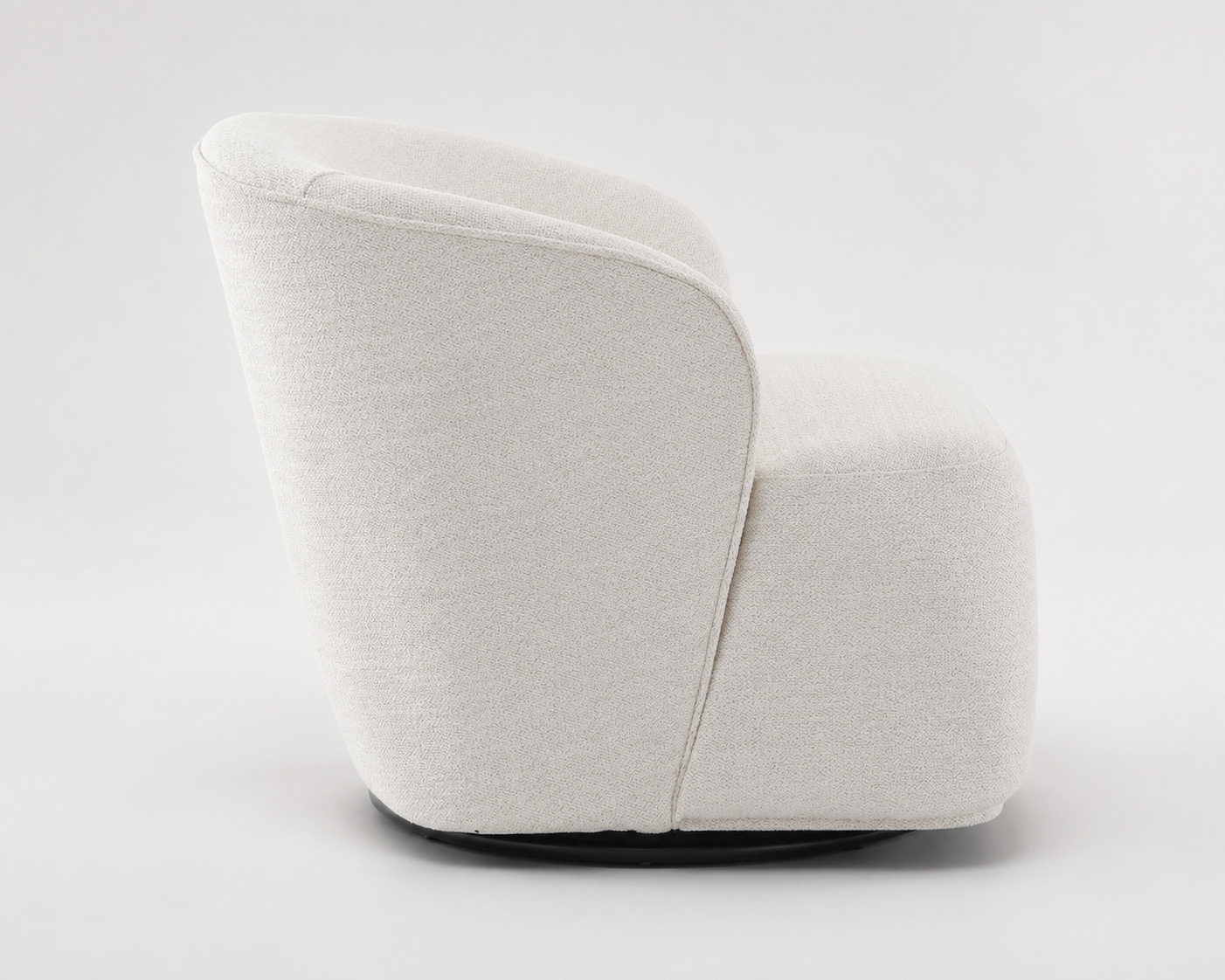 Aira Off-White Swivel Chair by KŌSH – side view