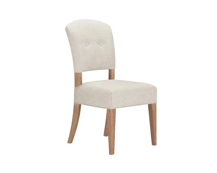 Antibes dining chairs set of 2 with oak legs and linen upholstery