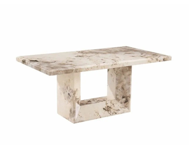 mottled mocha marble effect coffee table with sculptural base modern living room furniture