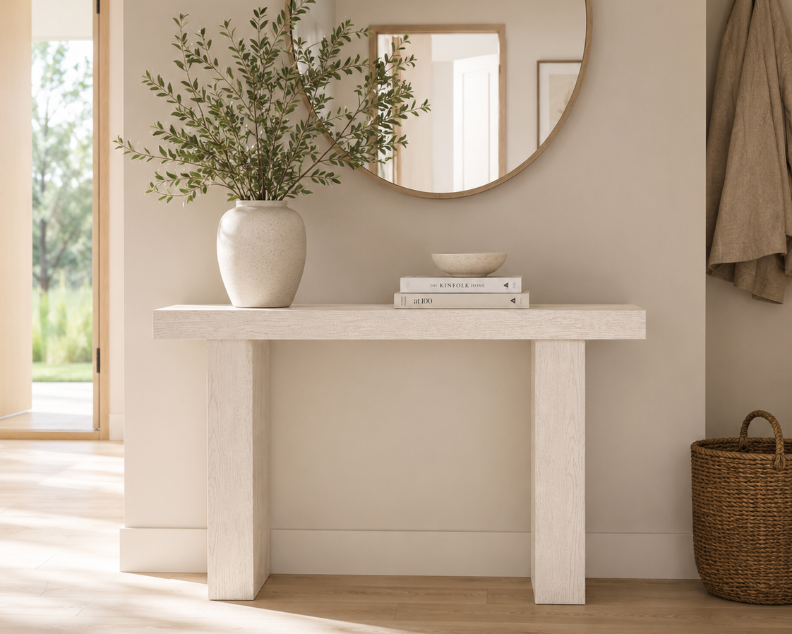 Harmony Console Table in a Scandinavian style hallway