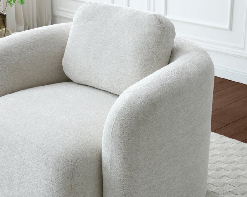 Mitch Swivel Chair - Natural Chenille