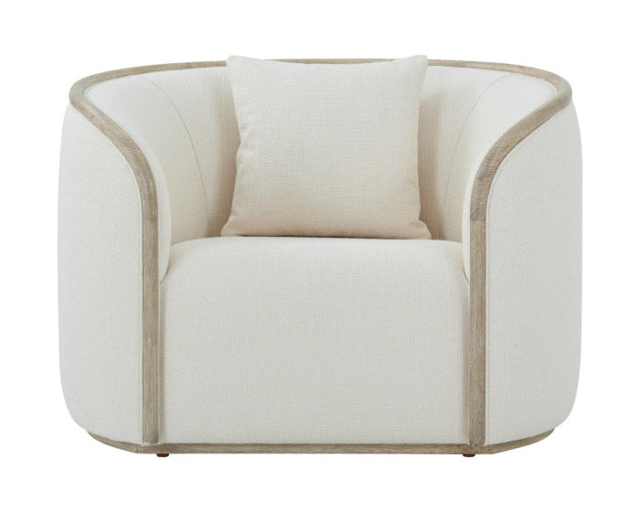 Theodore Alexander Repose Club Chair in Grey Oak – front view