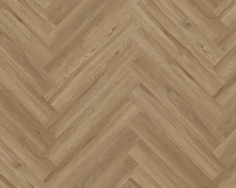 Light brown wood flooring with a herringbone pattern, showing natural wood grain texture.