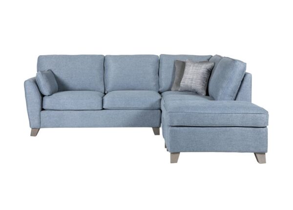 Cantrell Corner Sofa Right Hand Facing in Blue Fabric to buy online UK and Ireland delivery or visit The Urban Company Newry