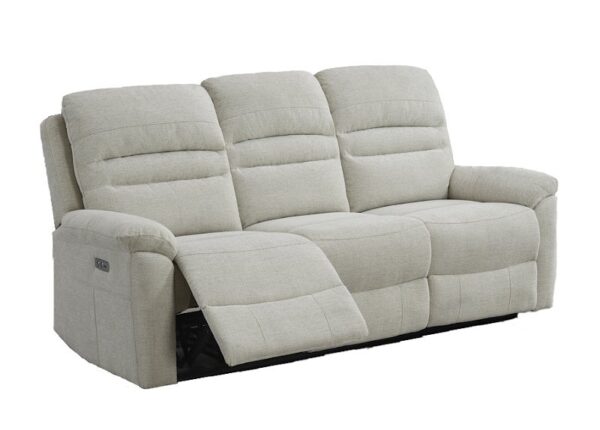 Belford 3 Seater Electric Recliner Sofa in Beige Fabric - buy online UK & Ireland delivery or in-store at Urban Furnishing Co Newry