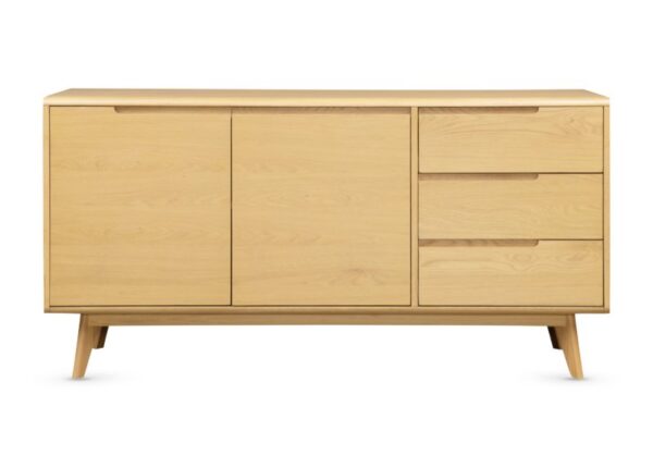 Carrington Modern Oak Large Sideboard - 2 Door 3 Drawer to buy online with UK and Ireland delivery