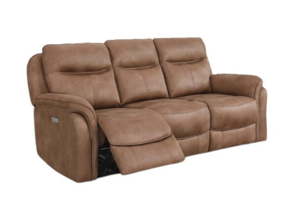 Claremont Electric 3 Seater Recliner Sofa Sahara Brown Faux Leather Upholstery to buy online UK and Ireland delivery or visit The Urban Company Newry