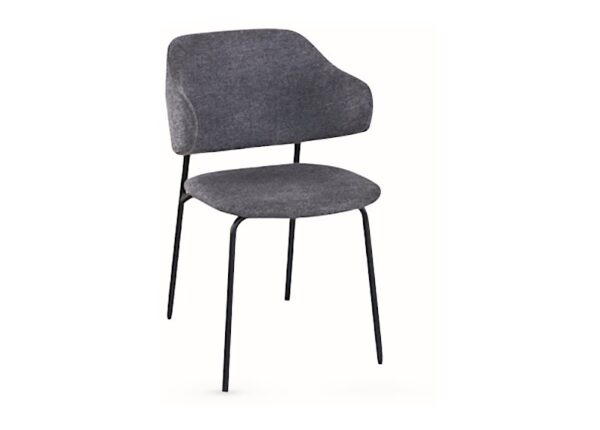 Blake Dining Chair in Dark Grey Upholstered Fabric to buy online UK & Ireland delivery or visit The Urban Company Newry