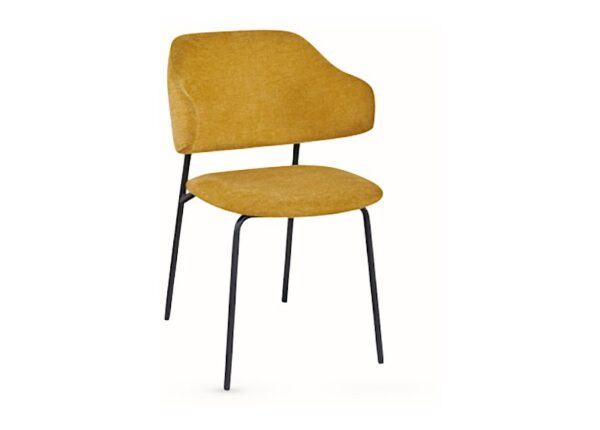 Blake Dining Chair in Mustard Upholstered Fabric to buy online UK & Ireland delivery or visit The Urban Company Newry