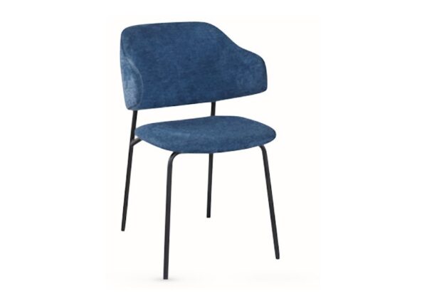 Blake Dining Chair in Navy Blue Upholstered Fabric to buy online UK & Ireland delivery or visit The Urban Company Newry