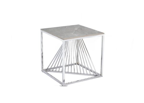 Calabria End Table - Sintered Stone Table Top Steel Frame to buy online UK and Ireland delivery or visit Urban Home Newry