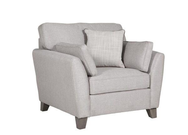 Cantrell 1 Seater Armchair upholstered in Light Grey fabric to buy online UK and Ireland delivery or visit Urban Home Co Newry