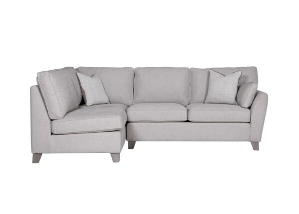 Cantrell Corner Sofa Left Hand Facing in Light Grey Fabric to buy online UK and Ireland delivery or visit Urban Home Newry