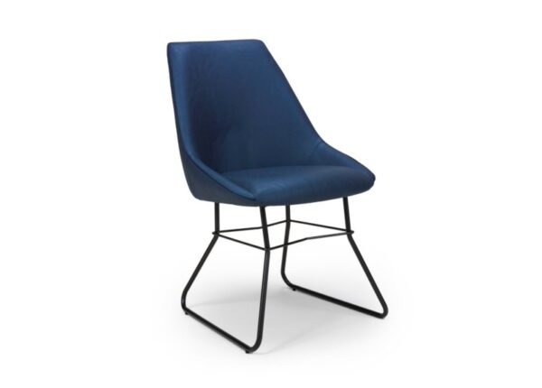 Cooper Dining Chair in Blue Smooth Faux Leather Fabric to buy online UK & Ireland delivery or visit The Urban Company Newry