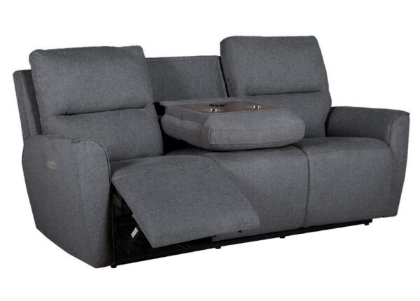 Cyrus 3 Seater Recliner Sofa in Charcoal Grey Colour Fabric Upholstery to buy online UK and Ireland delivery of visit The Urban Company Newry