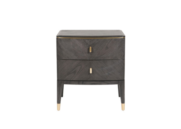 Diletta Bedside Cabinet 2 Drawer Ebony finish to buy online UK and Ireland Delivery or visit The Urban Company Newry