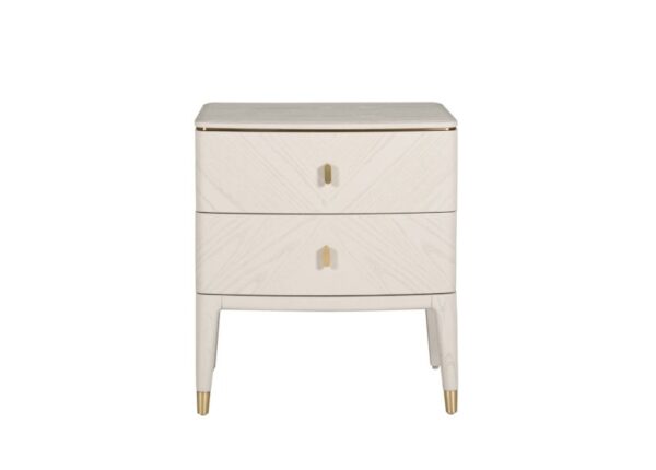 Diletta Bedside Cabinet 2 Drawer Stone finish to buy online UK and Ireland Delivery or visit The Urban Company Newry