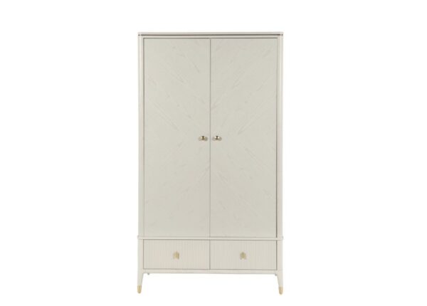 Diletta Wardrobe 2 Door 2 Drawer Stone finish to buy online UK and Ireland Delivery or visit Urban Furnishing Co Newry