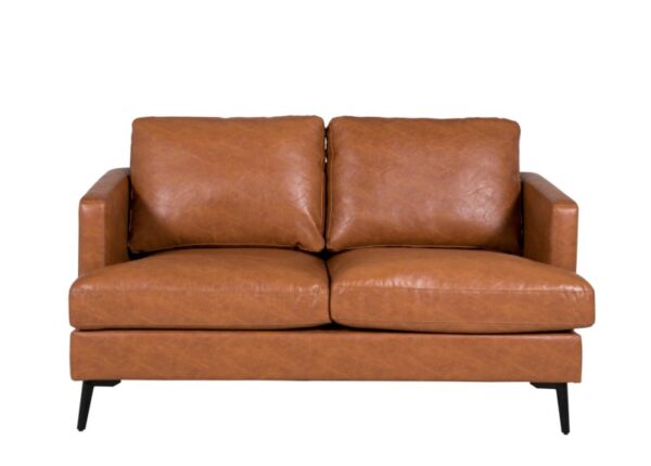 Jasper 2 Seater Sofa in Tan Faux Leather Finish to buy online UK and Ireland delivery or visit The Urban Company Newry