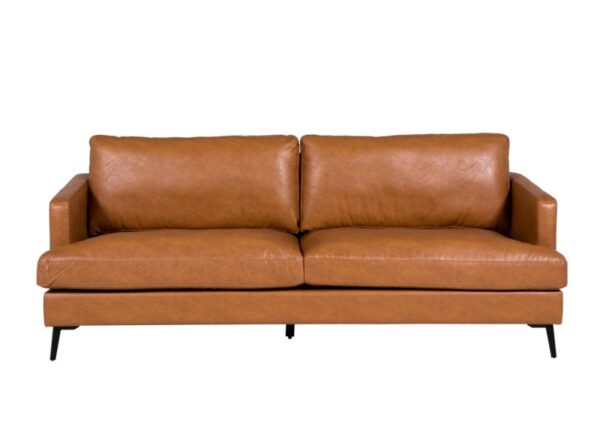 Jasper 3 Seater Sofa in Tan Faux Leather Finish to buy online UK and Ireland delivery or visit The Urban Company Newry