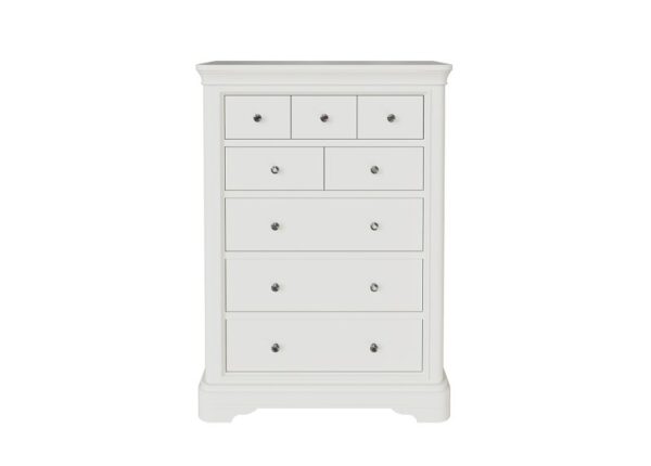 Mabel 8 Drawer Tall Chest of Drawers in Bone colour finish to buy online UK & Ireland delivery or visit The Urban Company Newry