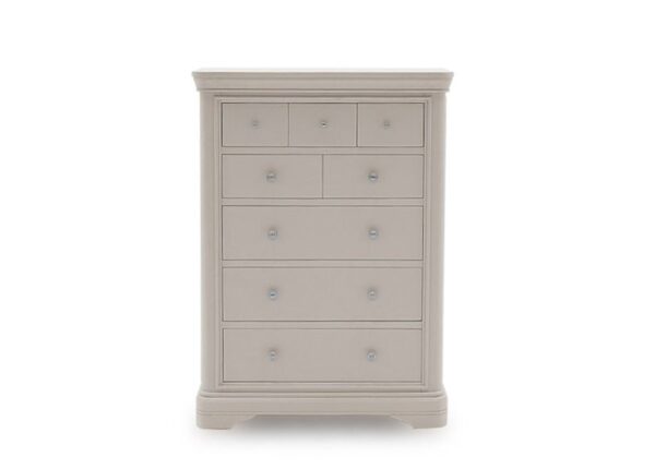 Mabel 8 Drawer Tall Chest of Drawers in Taupe colour finish to buy online UK & Ireland delivery or visit The Urban Company Newry