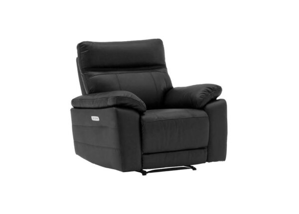 Positano 1 seater electric reclining armchair in Black Leather to buy online UK & IRE delivery or visit The Urban Company Newry