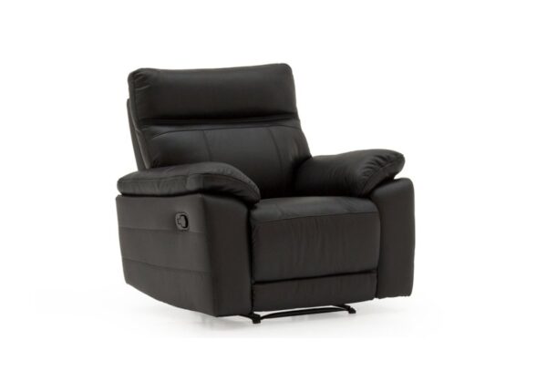 Positano 1 seater reclining armchair in Black Leather to buy online UK & IRE delivery or visit The Urban Company Newry