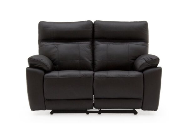 Positano 2 seater recliner sofa in Black Leather to buy online UK & IRE delivery or visit The Urban Company Newry